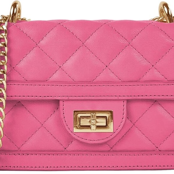 Small Quilted Crossbody Bag, Trendy Designer Mini Shoulder Bag, Phone Wallet Pur - Picture 1 of 6